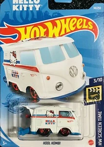 A23 1/64 Hot Wheels 2021 Hello Kitty Kool Kombi Vw Volkswagen - Picture 1 of 1