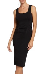 Wolford Black Juno Body Con Dress Sz Small Ruching Seamless Shaping Midi Fitted - Picture 1 of 6