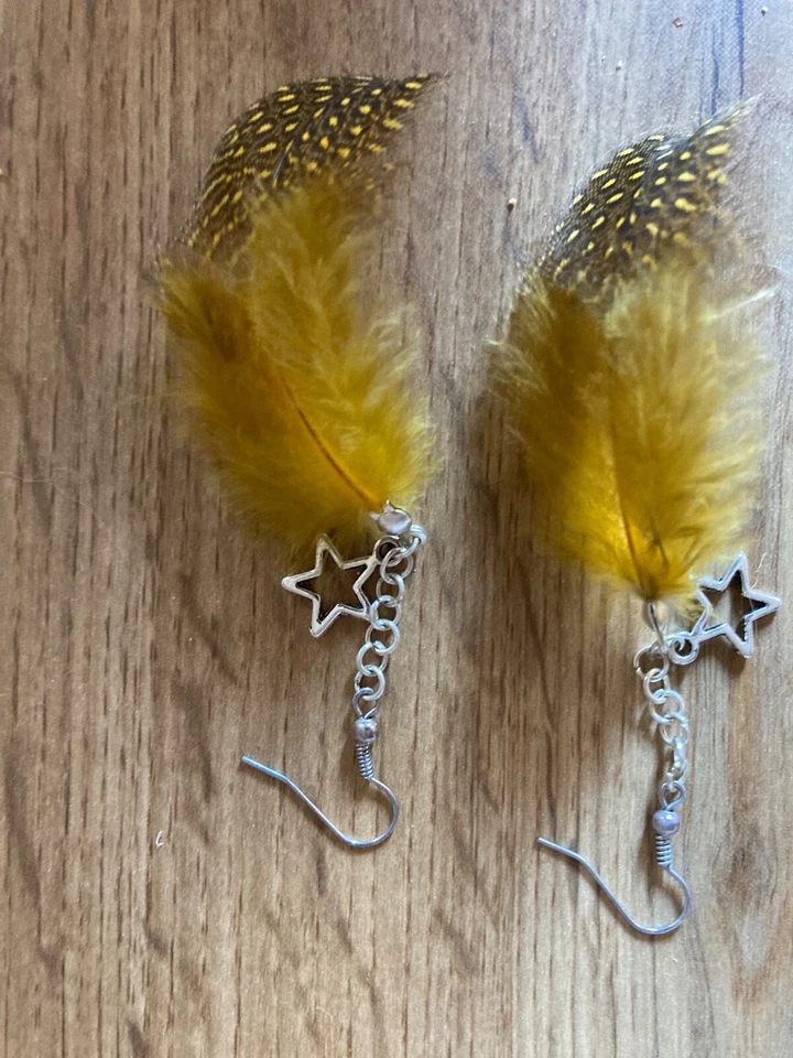 pendiente pluma estrella Foto 1 de 1