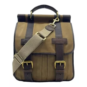 Vintage MULHOLLAND Canvas Leather Crossbody Messenger Bag Business Travel NOS - Picture 1 of 24