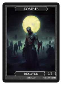 Zombie Token W/Decayed Givememana Tokens Series 2 Magic the Gathering MTG - Picture 1 of 2