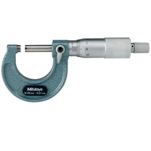 Mitutoyo Economy Analogue Micrometer 103-137 0-25mm, 0.01mm Ratchet Stop - Picture 1 of 2