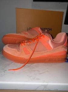 Louis Vuitton x Virgil Abloh Trainer Sneaker Peche 1A8KCQ LV 12 US 13 -13.5 - Picture 1 of 23