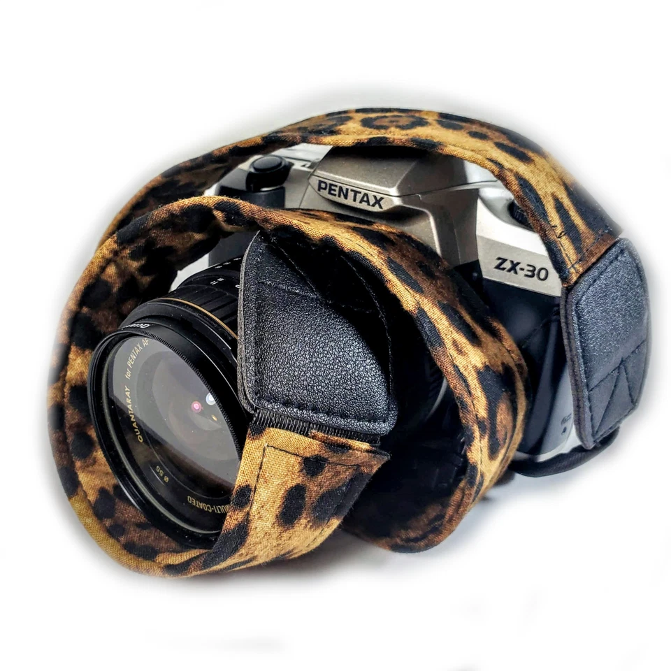 Leopard Camera Strap - Cheetah Camera Strap - Double Padded Comfortable- - Image 1 of 4