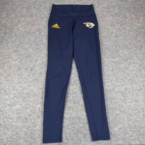 Adidas NHL Nashville Predators Leggings 27" Blue Womens Small S - Picture 1 of 12