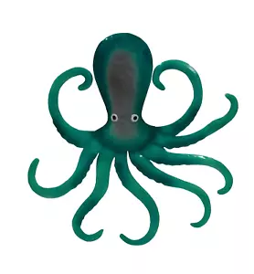 Wanddeko Oktopus Krake Tintenfisch Metall Wandbild Deko Figur Skulptur Objekt - Bild 1 von 1