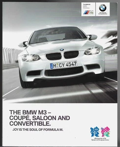 BMW M3 E90 2011-12 UK Market Sales Brochure Saloon Coupe Convertible 3-Series - Picture 1 of 3