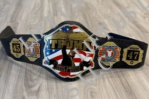 Donald Trump MAGA 45-47 Presidential Election 2024 Championship Brass Belt 2MM - Picture 1 of 6