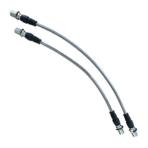 ATI EXTENDED BRAIDED BRAKE LINES FRNT FOR TOYOTA LANDCRUISER 76 78 79 SERIES ABS - Foto 1 di 1