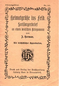 Deutschland, 1900er Jahre, Taschenbuch, Schutzengelbrief / Hirtenbrief an Soldat - Bild 1 von 9