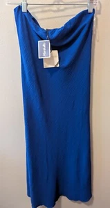 See You Monday Los Angeles Blue Form Fitted strapless dress size large NWT - Picture 1 of 4