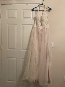David’s bridal boho a line wedding dress size 14 - Picture 1 of 5