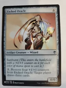 MTG Magic The Gathering Card Etched Oracle Artifact Creature Wizard Commander - Picture 1 of 2