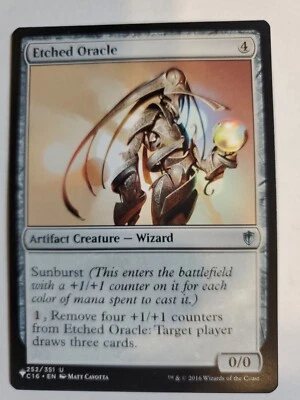 MTG Magic The Gathering Card Etched Oracle Artifact Creature Wizard Commander  - Image 1 of 2