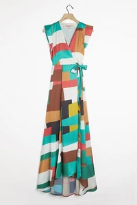 New Anthropologie Hutch Alfonsine Wrap Maxi Dress Size Small MSRP: $188 - Picture 1 of 2