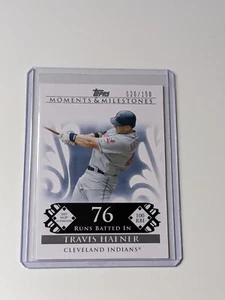Topps Moments & Milestones 2008 Travis Hafner Indians 100 RBI MLB /150 - Picture 1 of 2