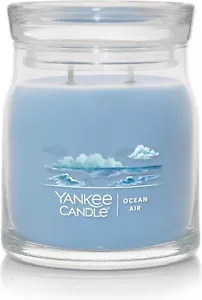 Yankee Candle Ocean Air Scented, Signature 13oz Medium Jar 2-Wick Candle - Picture 1 of 6