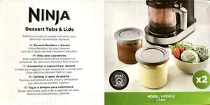 Official Ninja 470ml Plastic Dessert Tubs Pack of 2 NC300 - New - Picture 1 of 2