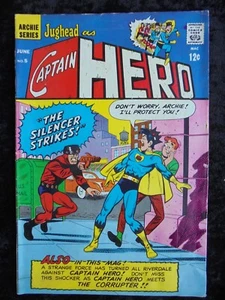 JUGHEAD AS CAPTAIN HERO #5 ARCHIE COMICS SILVER AGE COMIC BOOK  - Picture 1 of 2