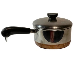Revere Ware 1 1/2 Qt Sauce Pan Pot  W/Lid Copper Clad Stainless Steel - Picture 1 of 8