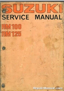 Used 1975 1976 Suzuki RM125 RM100 Motorcycle Repair Service Manual - Picture 1 of 1