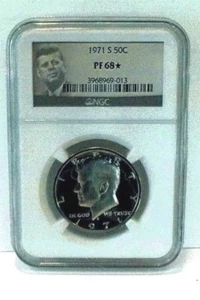 1971-S KENNEDY  PF-68+ HALF DOLLAR NGC - Picture 1 of 2