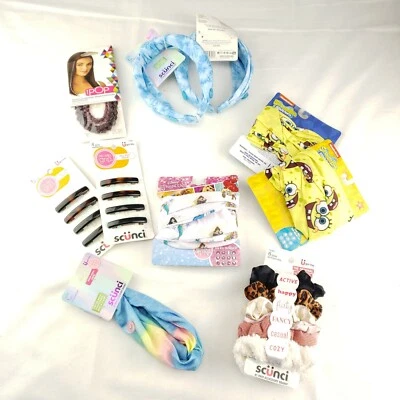 New Lot of Girls Hair Accessory SpongeBob Disney Scunci Scrunchy Head Wrap Band  - Image 1 of 4