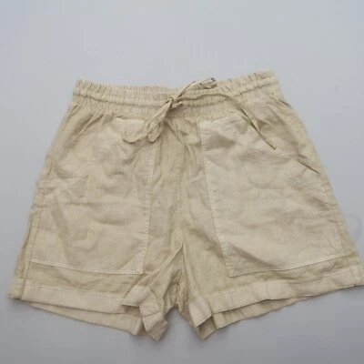 Pantalones Cortos Universal Thread Mujer Mezcla de Lino XS Beige Utilidad Tirar de tiro alto Foto 1 de 4