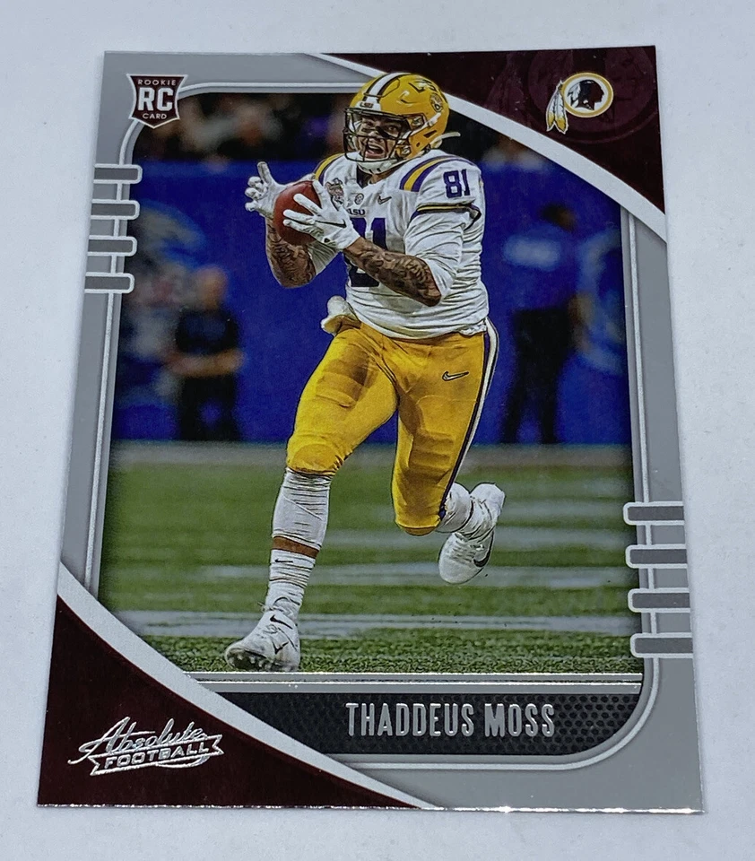 Thaddeus Moss 2020 Absolute Football Holographic Foil Rookie RC #191 Redskins - Image 1 of 2