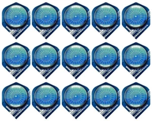 5 New Sets Winmau Mega Standard Dart Flights – Ships w/ Tracking - Blue Dart - Picture 1 of 1