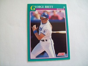 GEORGE BRETT KANSAS CITY ROYALS 1991 SCORE #120 BASEBALL CARD