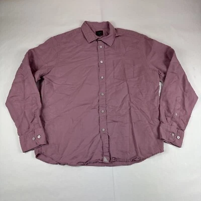Untuckit Harken Linen Shirt Mens Sz L Purple Long Sleeve Button Up Preppy Casual - Image 1 of 4