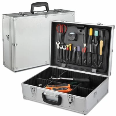 Have Duty Aluminium Flight Case Toolbox Tool Organiser Lockable Storage Box