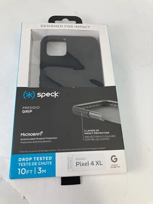 Speck Presidio Grip Series Case for Google Pixel 4 XL Smartphone - Black/Black - Image 1 of 4