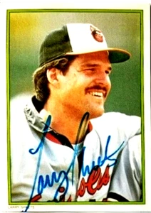 Larry Sheets Hand Autographed Baseball Card    Baltimore Orioles - Picture 1 of 1