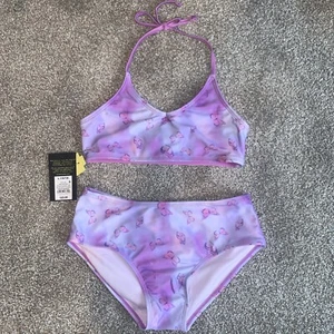 NWT Girls Art Class Purple Butterfly Bikini Swimsuit Size L 10/12 - Picture 1 of 2