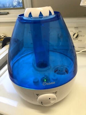 Grúa 1 Gal. Humidificador Top Fill Drop Cool Mist con máquina de sonido blanco transparente Foto 1 de 2