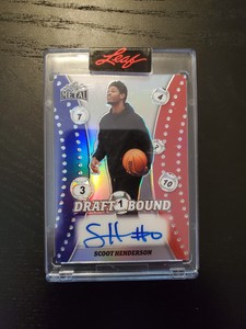 2023 Leaf Metal Draft Bound RWB #DBASH1 Scoot Henderson 93/303 Auto RC Rookie