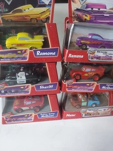 Menge 6 Disney Pixar Cars Pullbax Motor Action Sheriff Ramone Gehrung Pullback - Bild 1 von 3