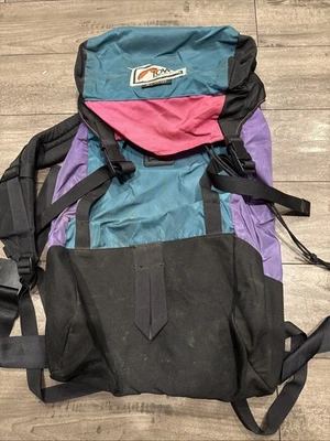 Vintage Lowe Alpine Systems Skywalker Wanderrucksack lila blau pink selten - Bild 1 von 3