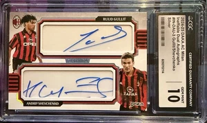 Daka AC Milan Ineffable Gullit Shevchenko Dual On Card Autograph /15 CGC 10 - Bild 1 von 2