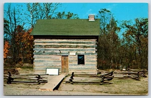 Indiana Parke County Beason Blockhaus Vintage Postkarte - Bild 1 von 2
