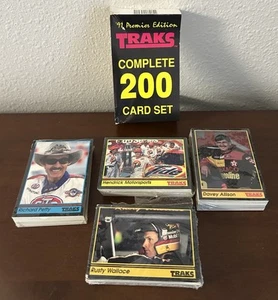 Carte da corsa TRAKS NASCAR 1991 prima edizione complete 200 solo set carte LEGGI - Foto 1 di 18