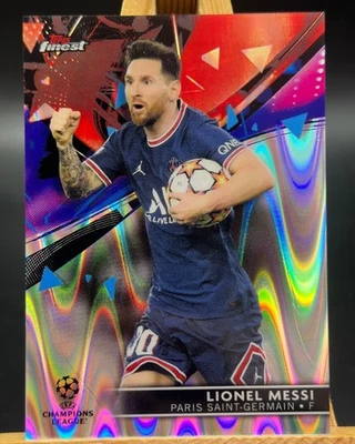 Lionel Messi 2021-22 Topps Finest UCL Raywave Refractor 066/199 #1 - Image 1 of 2