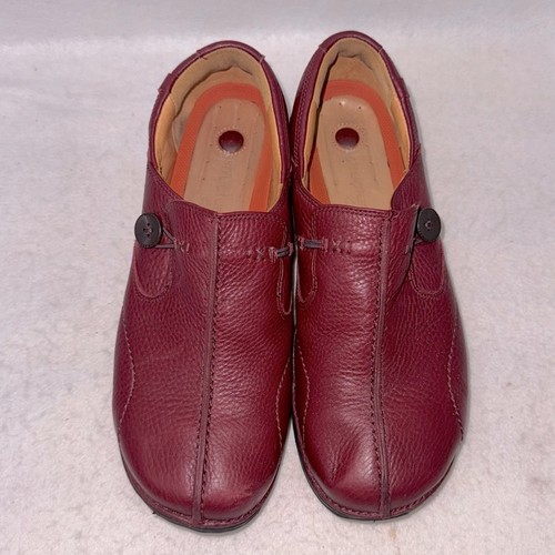 Scarpe slip on donna Unstructured by Clarks Un Loop pelle bordeaux taglia 9 5