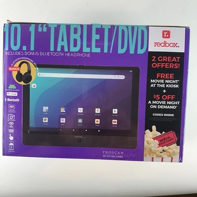 Proscan Elite 10.1" Quad Core Tablet/Portable DVD Combo 2GB/32GB Android 11 - Image 1 of 4