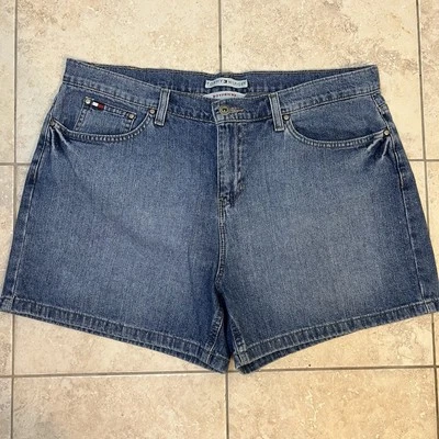 Pantalones cortos vaqueros vintage Tommy Hilfiger de tiro alto Boyfriend para mujer 16 Y2K años 90 Foto 1 de 4
