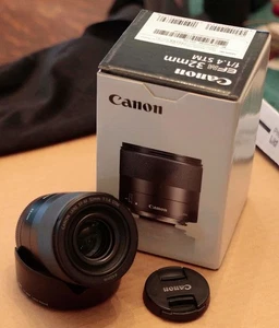 Canon EF-M 32mm f/1.4 STM Lens   with Bonus lens hood - Picture 1 of 2