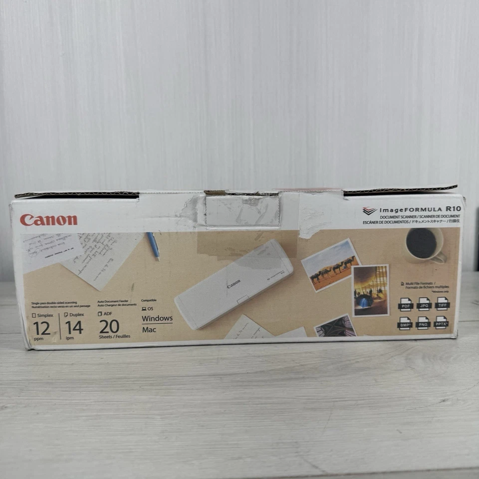 Canon imageFORMULA R10 Portable Document Scanner Duplex Missing Cord - Image 1 of 4