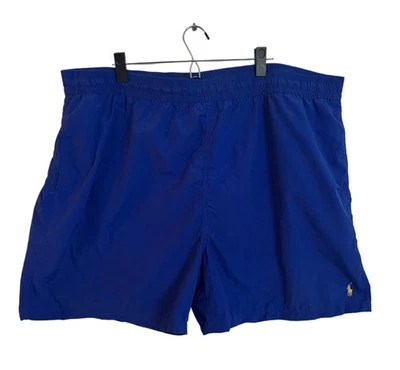 Bañador Polo Ralph Lauren para hombre 2XB azul nailon amarillo pony Foto 1 de 4